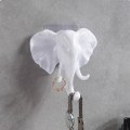 Miniatyrbilde 5 av 5: 2 stk Svarte Dyreformede Veggkroker Dyre Nøkkelkrok Elefant R