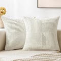 Miniatyrbilde 1 av 5: 2 stk Cordfløyel pute 45*45cm white