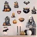 Pikkukuva 5 / 5: 2024 Halloweenin uudet kurpitsa- ja pöllön seinätarrat M