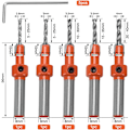 Miniatyrbild 2 av 4: 5 st 8 mm Träfasade Borr Bits Countersink Fasade Countersink Borr Bits för Träbearbetning med Hex Nyckel och Skruvar
