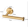 Miniatyrbillede 2 af 5: Toiletpapirholder i rustfrit stål 304 til vægmontering i badeværelset, børstet guld, toilettilbehør A