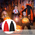Miniatyrbillede 5 af 5: 2 stk. hættekappe, sort hættekappe til Halloween, heksefancydress, julefancykappe Ki