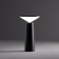 Miniatyrbillede 1 af 5: Sort Genopladelig Ledningsfri LED Bordlampe, LED Natlampe E