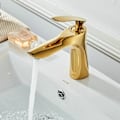 Miniatyrbillede 3 af 4: Vask Armatur til Badeværelse Messing Blandingsbatteri Guld Krom Guld Finish