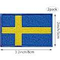 Miniatyrbillede 2 af 5: 2 stk. Sverige flag patches flag af Sverige broderede patches svenske flag militær taktisk patch