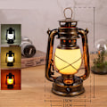 Pikkukuva 1 / 4: 2 kpl Vintage Puutarha Lyhty, ulko LED-lyhty Three-color light