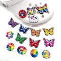 Miniatyrbillede 4 af 4: Blomstersko Charms passer til Clog Slides Sandaler, 16 Sommerfugleblade Planter Sko Dekorationer til Gi