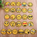 Broderipatch 26 st Emoji-uttryck Sy-på Stryk-på Patchar K E