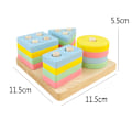 Miniatyrbillede 2 af 5: 24 stk Trælegetøj, Digitalt Byggeklodser, Form Klassificering Stikklodser Sortering og Stabling Legetøj Læringslegetøj A