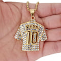 Miniatyrbilde 3 av 5: Messi nr. 10 trøyenhalskjede, herre trøyenhalskjede - gull C