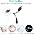 Miniatyrbillede 4 af 5: USB Stjerneprojektor Natlys, Billamp, Bærbar Justerbar Romantisk Indvendig Billamp, Bærbar USB Natlys
