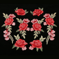 Miniatyrbilde 5 av 5: 8 stykker blomsterbroderte lapper Sy på lapper Rose lapp for M