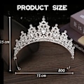 Miniatyrbilde 3 av 5: Krystallkroner for voksne Rhinestone Bryllups Tiara for kvinner prinsessekroner for jente A