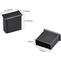Miniatyrbild 2 av 4: 10 st Silikon USB-port dammskydd 13 mm x 5 mm för USB 2.0 Svart
