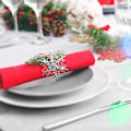 Miniatyrbild 5 av 5: 12 st julservettringar, för julmiddagsdukning (Silver)