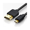 Miniatyrbillede 1 af 4: 2m Micro HDMI til HDMI Fleksibelt Kabel, Sort til Fjernsyn