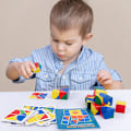 Miniatyrbillede 4 af 5: Træpuslespil Terning Byggeklodser, Geometrisk Form Manipulation Puslespil Montessori Spil Uddannelsesmæssigt Legetøj til Børn Jul L