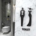 Pikkukuva 4 / 5: WC-kyltti, WC-kyltti, naisten ja miesten WC-kyltti, miesten ja naisten WC-kyltti