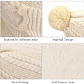 Pikkukuva 2 / 5: (Beige 56-58cm) Talvinen lämmin neulottu pipo ja kaulahuivin setti, Flex B