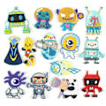 Miniatyrbild 1 av 5: Strykjärns-på-lappar, 12 st robot-strykjärns-på-lapp sy-på-lapp för kläder F