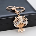 Miniatyrbillede 2 af 5: Zink Legering Krystal Ugle Sød Rhinestone Nøgle Taske Spænde Bil Vedhæng Nøglering S