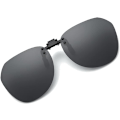 Miniatyrbillede 1 af 4: Clip-on solbriller - Polariseret Clip-on solbriller over briller Unisex, Rimless Polariseret Flip up sol A