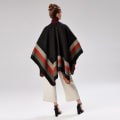 Miniatyrbilde 4 av 4: Poncho Sjal Dame Cape Skjerf Fortykket Elegant Varm Vinter Lar C