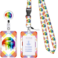 Miniatyrbilde 1 av 5: Regnbue Retractable Lanyard med ID-kortholder, Bohemian Rainbow