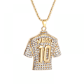 Pikkukuva 1 / 5: Messi No. 10 -jalkapallopaidan riipus, miesten pelipaidan riipus - kulta C
