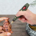 Miniatyrbilde 3 av 5: Mini roterende verktøy elektrisk drill grinder graver treskjæring drill penn kit sett AC 100-240V(E