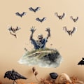 Pikkukuva 3 / 5: 2024 Halloweenin uudet lepakko-zombi-seinätarrat J