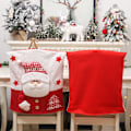 Miniatyrbild 4 av 4: (G)Set med 3 julstolsöverdrag, stretchjulstolsdekoration, tvättbar julstolsrygg, universell Ch G
