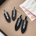 Miniatyrbillede 4 af 5: (Sort) No Bend Hårklemmer [9 stk.], No Bend Pin Klemmer, Hårnåle Hårstyling Værktøj, til Frisure Pandehår Bølger Makeup Appl A