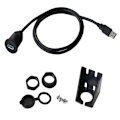 Miniatyrbillede 2 af 5: Vandafvisende USB 3.0 Forlængerkabel med enkelt port til bil, båd og motorcykel instrumentbræt data