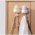 Miniatyrbilde 2 av 4: 4 stk. Dyre-veggkroker, Barnevennlige Selvklebende Kroker, Barne-håndklekrok, Dekorative Barnevennlige Selvklebende Kroker for Frakk, Håndkle, Nøkler, Veske C