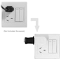 Miniatyrbillede 4 af 5: USA Power Socket Adapter 1-15P 2 Pole 2 Outlets 90° Venstre og Højre