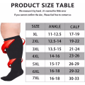 Miniatyrbilde 5 av 5: Kompresjonsstrømper Plus Size 6XL - Svart, Bred Kalv, Kompresjonsstrømper for Menn og Kvinner for Medisinsk Åreknute Støtte S