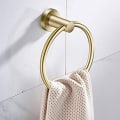 Miniatyrbillede 5 af 5: Håndklædeholder, 1 stk. Mat Sort Sølv Håndklædeholder, 304 Rustfrit Stål Væghængt Håndklædeholder, Rund Håndklædeholder til B N
