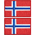 Miniatyrbillede 1 af 5: 2 stk. Norge flag patches Norge flag broderede patches norske flag militær taktisk patch