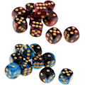 Pikkukuva 4 / 5: 20 kpl Polyhedral Dice D6 Noppaa 6-sivuinen 16mm Akryyli Noppapelejä DND Dice RPG MTG Pöytäpeleille (Sininen Musta