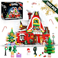 Miniatyrbild 1 av 5: Santas Julpepparkakshus Byggstenar Set, 1301 Stycken Jul Leksak Set, Perfekt Present till Pojkar och Flickor
