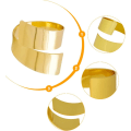 Miniatyrbillede 3 af 5: 8 stk. metalservietringe - Guld servietholder - Servietring - Servietbu