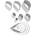 Miniatyrbild 4 av 5: 7 st cookie cutters drop cookie cutter kex fondant kakform kakformar för kakor sockerbröd gör kex choklad (silver)