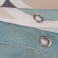 Miniatyrbillede 3 af 5: 180 x 180 cm Blå og grå mønstret polyester bruseforhæng til badeværelse - modstandsdygtig over for skimmel og meldug