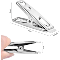 Miniatyrbilde 2 av 5: 20 stk rustfrie klesklyper i rustfritt stål, klesklyper i metall, multifunksjonelle klesklyper med
