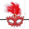 Miniatyrbild 3 av 5: 4 st kvinnliga maskeradmasker, Mardi Gras halv ansiktsmasker, fjädermaskeradmask för nyårsmaskerad Halloween