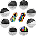 Miniatyrbild 2 av 5: (Graffiti + Regnbåge) 8-funktions Fidget Toy Cube Controller Stress P