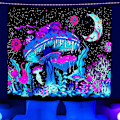Miniatyrbillede 1 af 4: Tapet, Blacklight-plakater, Tapet til soveværelse, Svampeplakat, Glødende måne Sjov plante