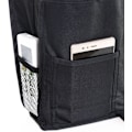 Miniatyrbilde 4 av 5: Sengorganisator i svart - 8 lommer Hengeveske for oppbevaring ved siden av sengen med stropp for mobiltelefon, nettbrett, bøker, vev, ideelt for D