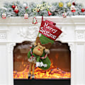 Miniatyrbild 4 av 5: 3 st julstrumpor, stora julstrumpor, julklappspåse, älg, snögubbe, tomtefigur, godispåse Chris P